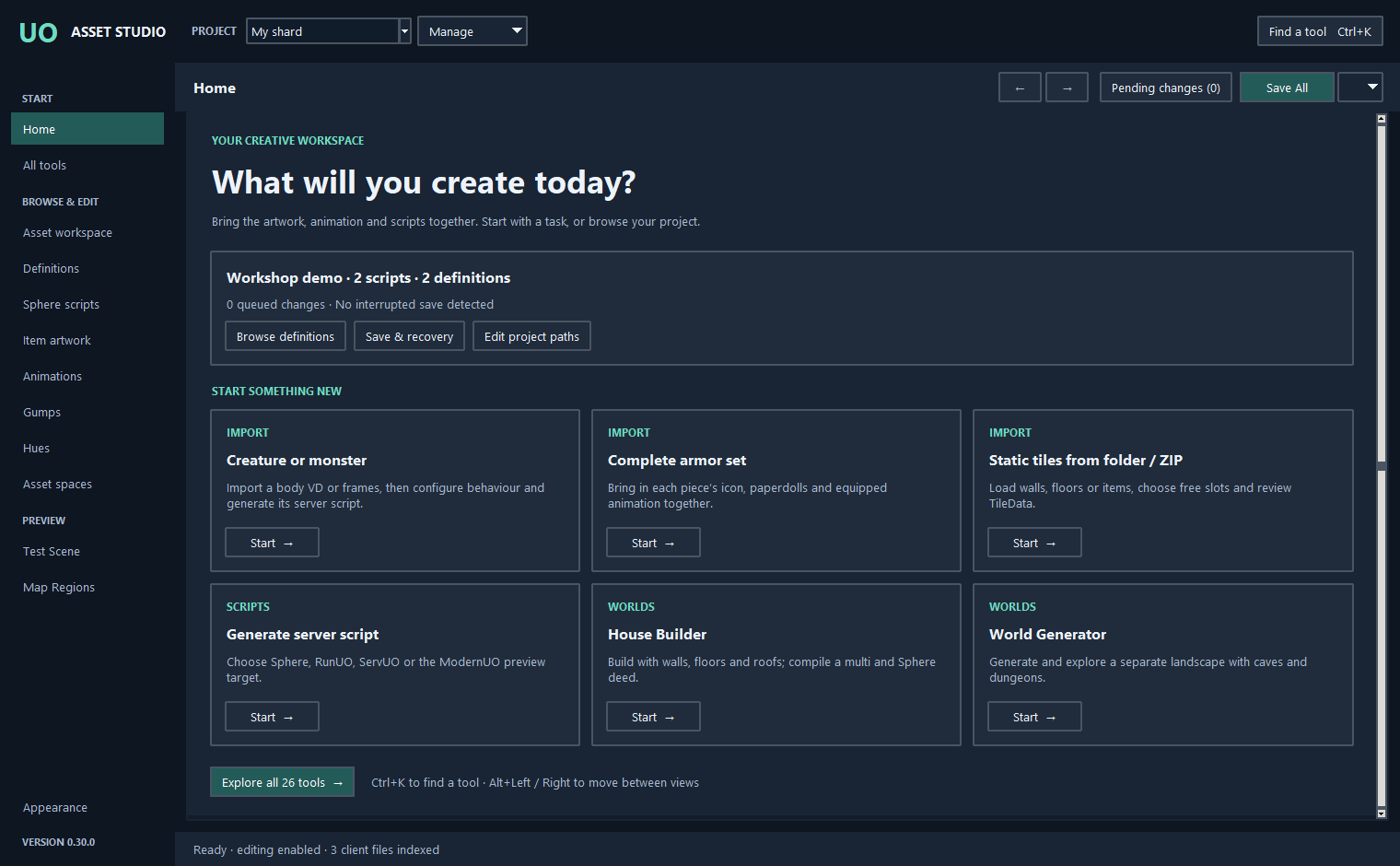 The redesigned Home page and navigation sidebar